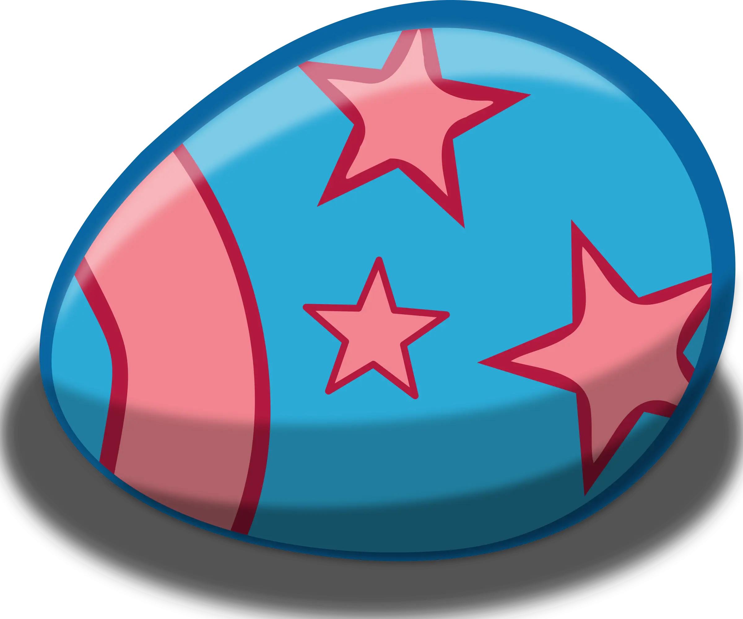 Blue Decorative Egg with Stars