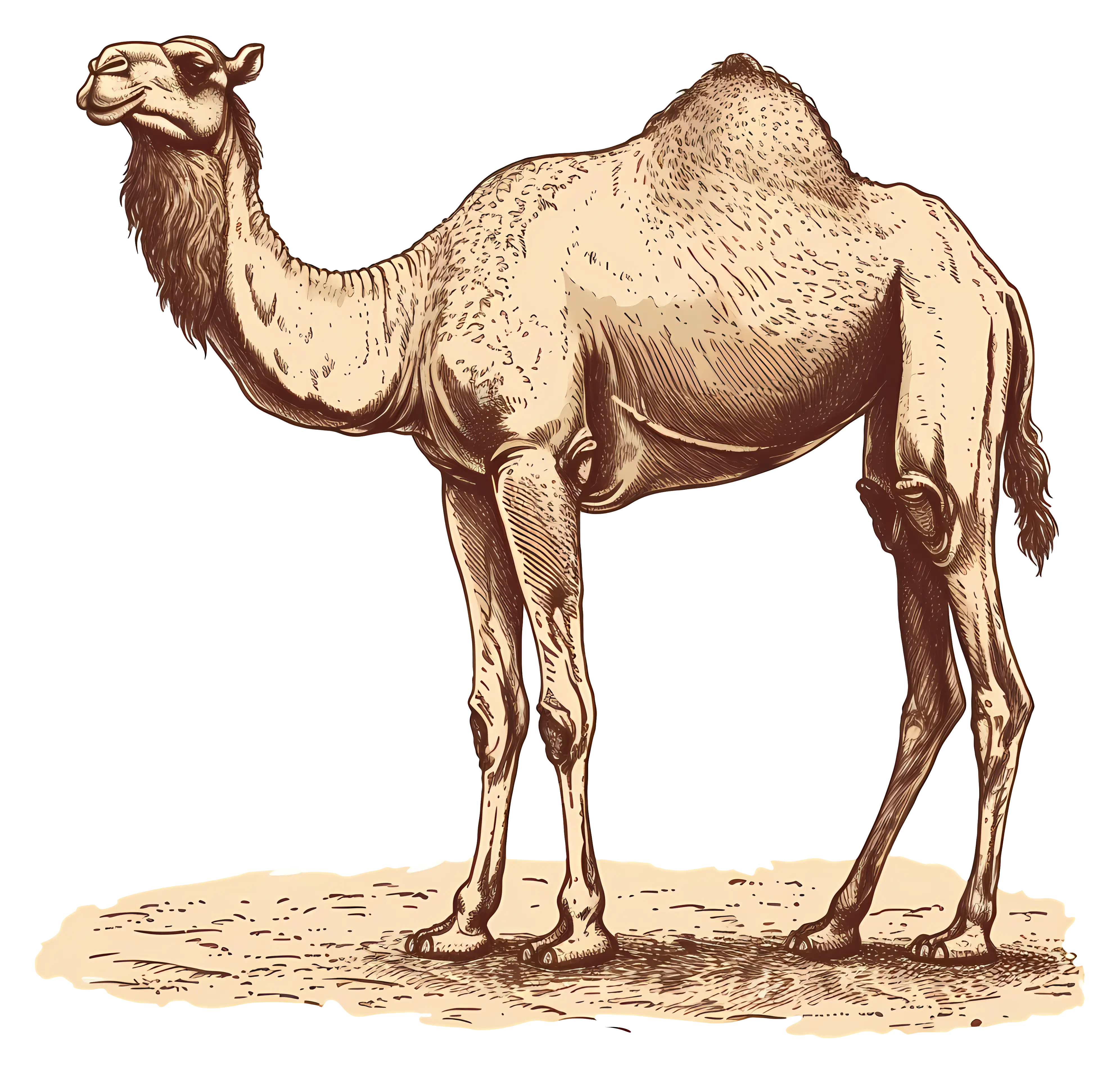 Standing Camel Illustration