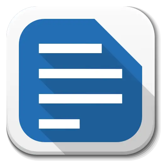 Blue Document Icon for Office Use