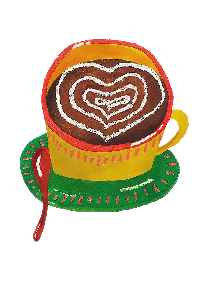Colorful Coffee Cup Illustration