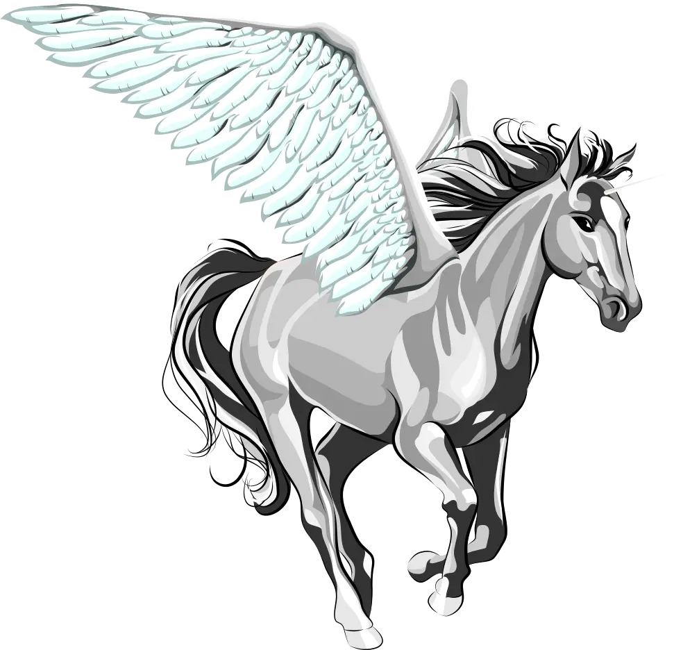 White Pegasus with Wings