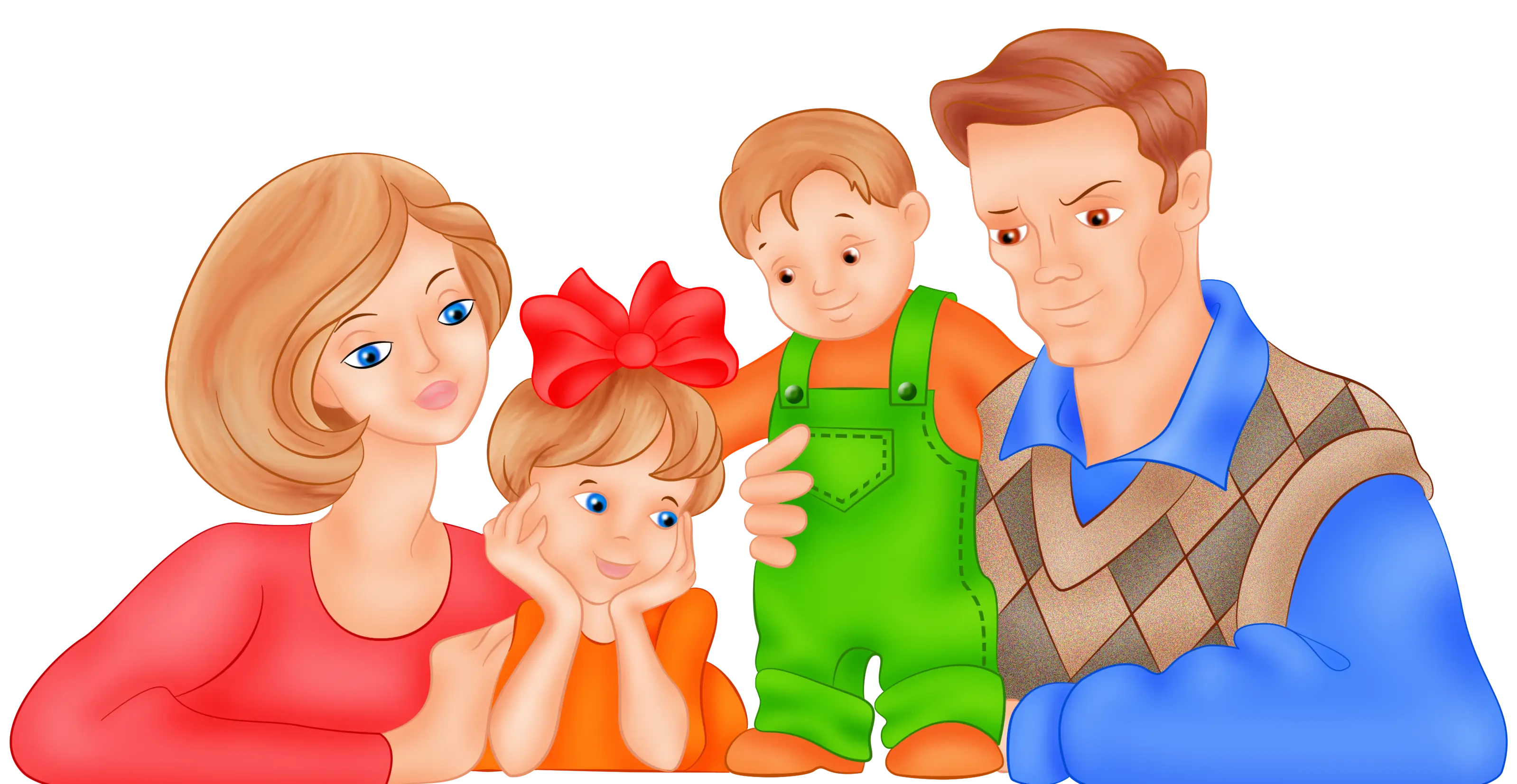 Illustration of a Happy Family