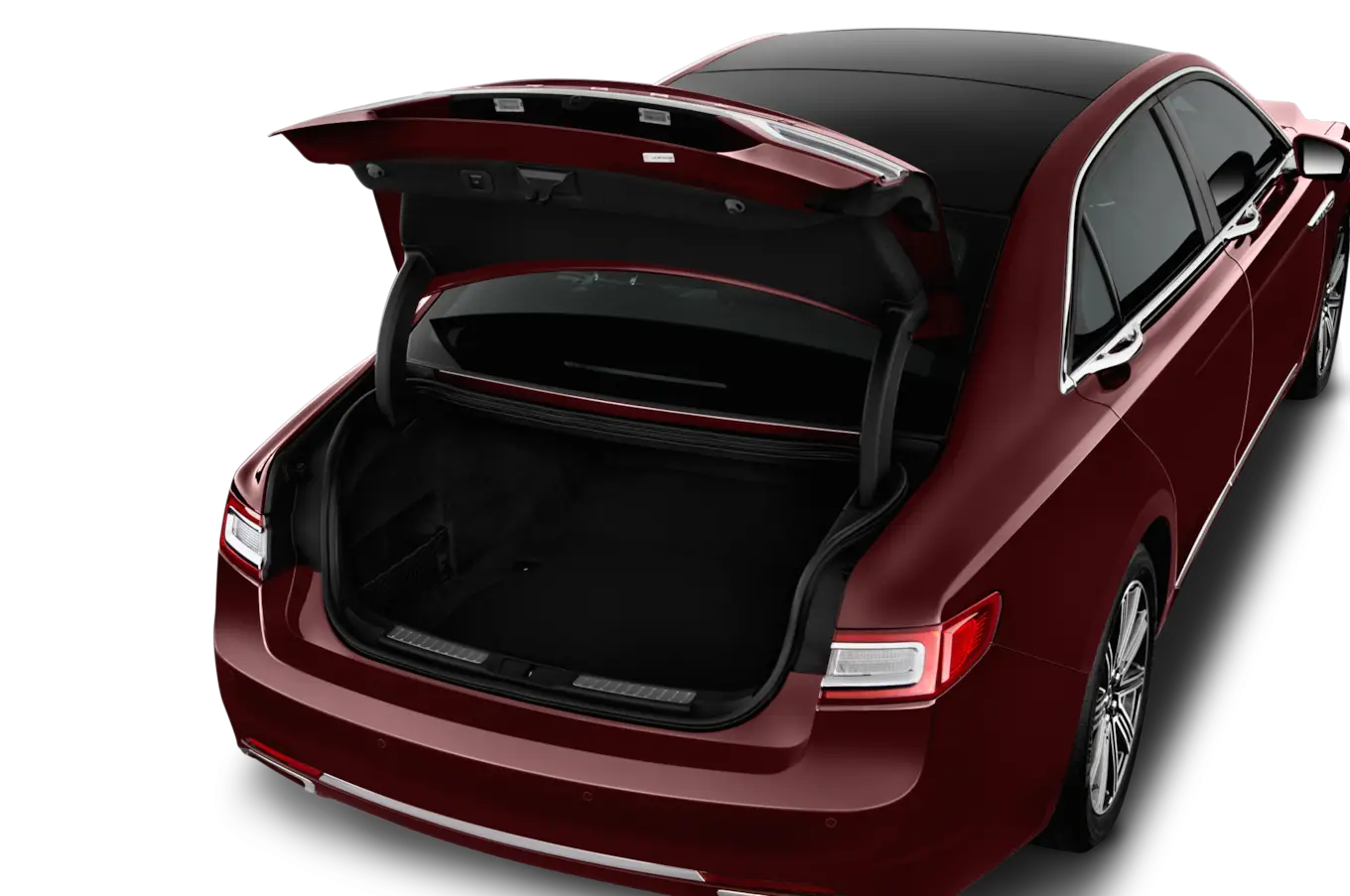 Red Car with Open Trunk for Cargo Space