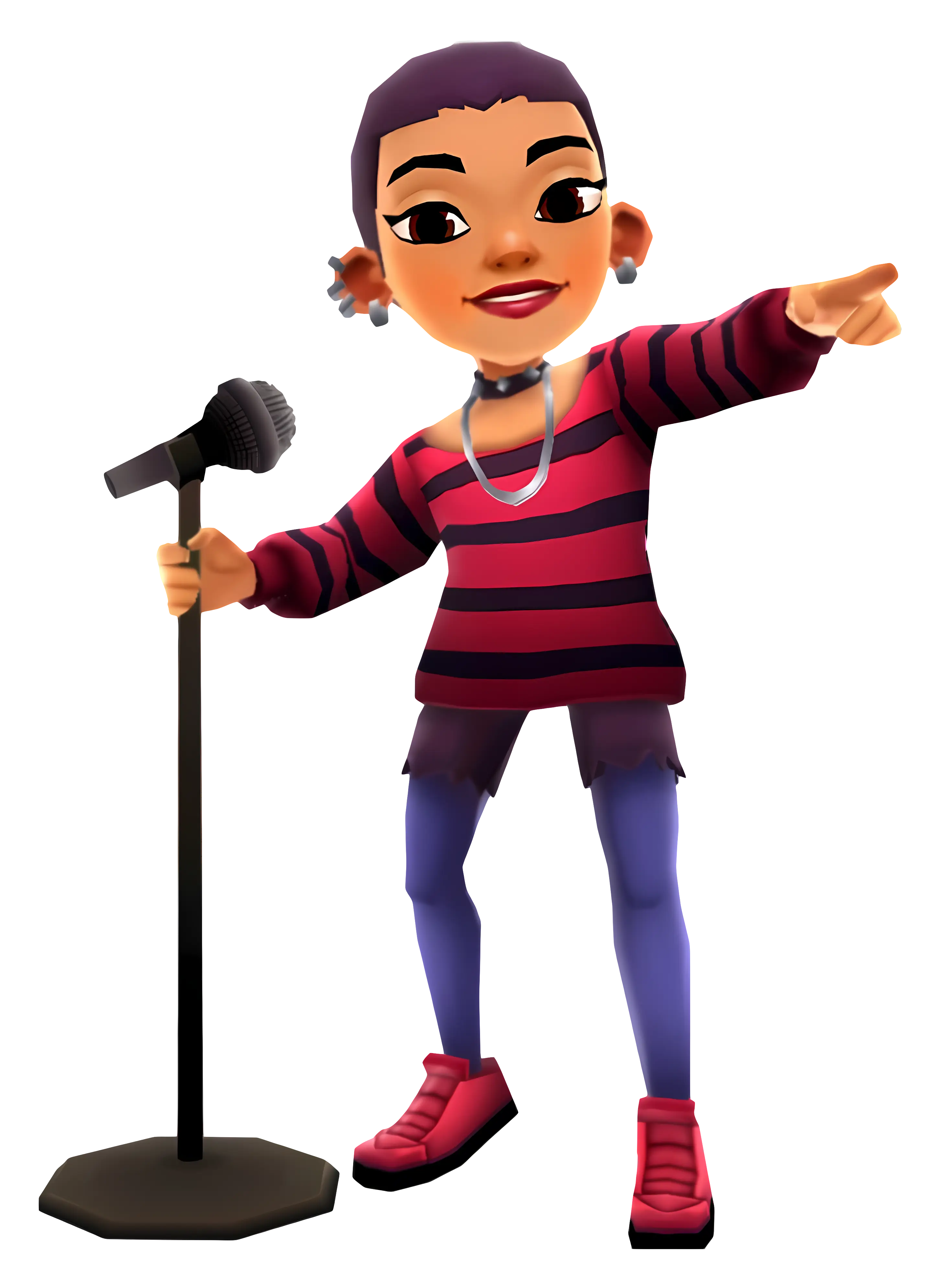Animated Singer with Microphone