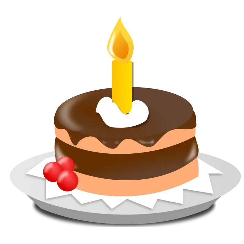 Chocolate Birthday Cake with Candle