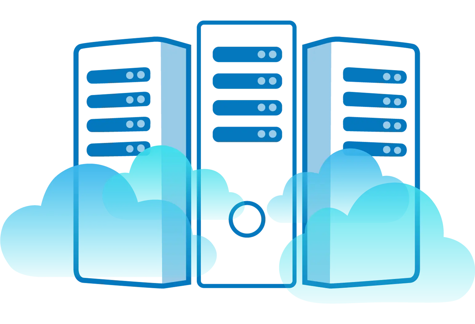 Cloud Server and Storage Illustration