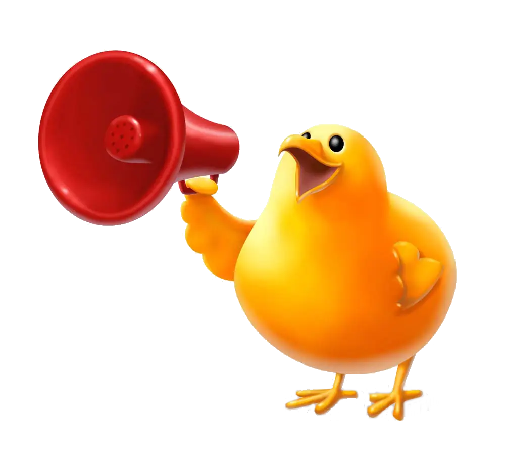 Yellow Bird with Megaphone