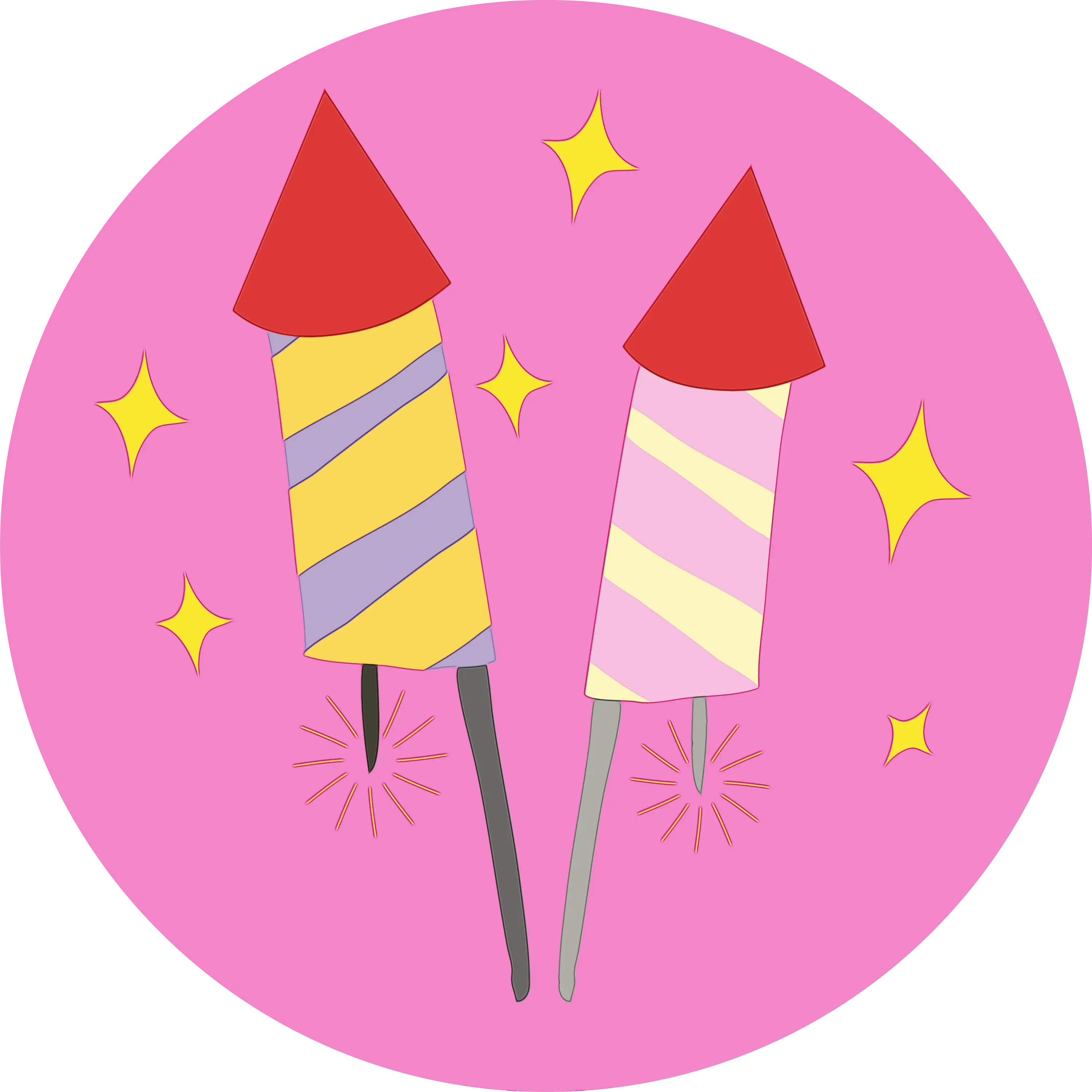 Colorful Fireworks Rockets
