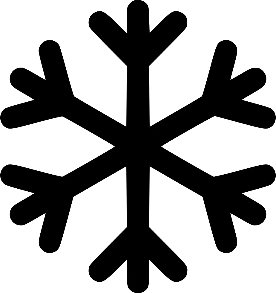 Black Snowflake Outline Symbol