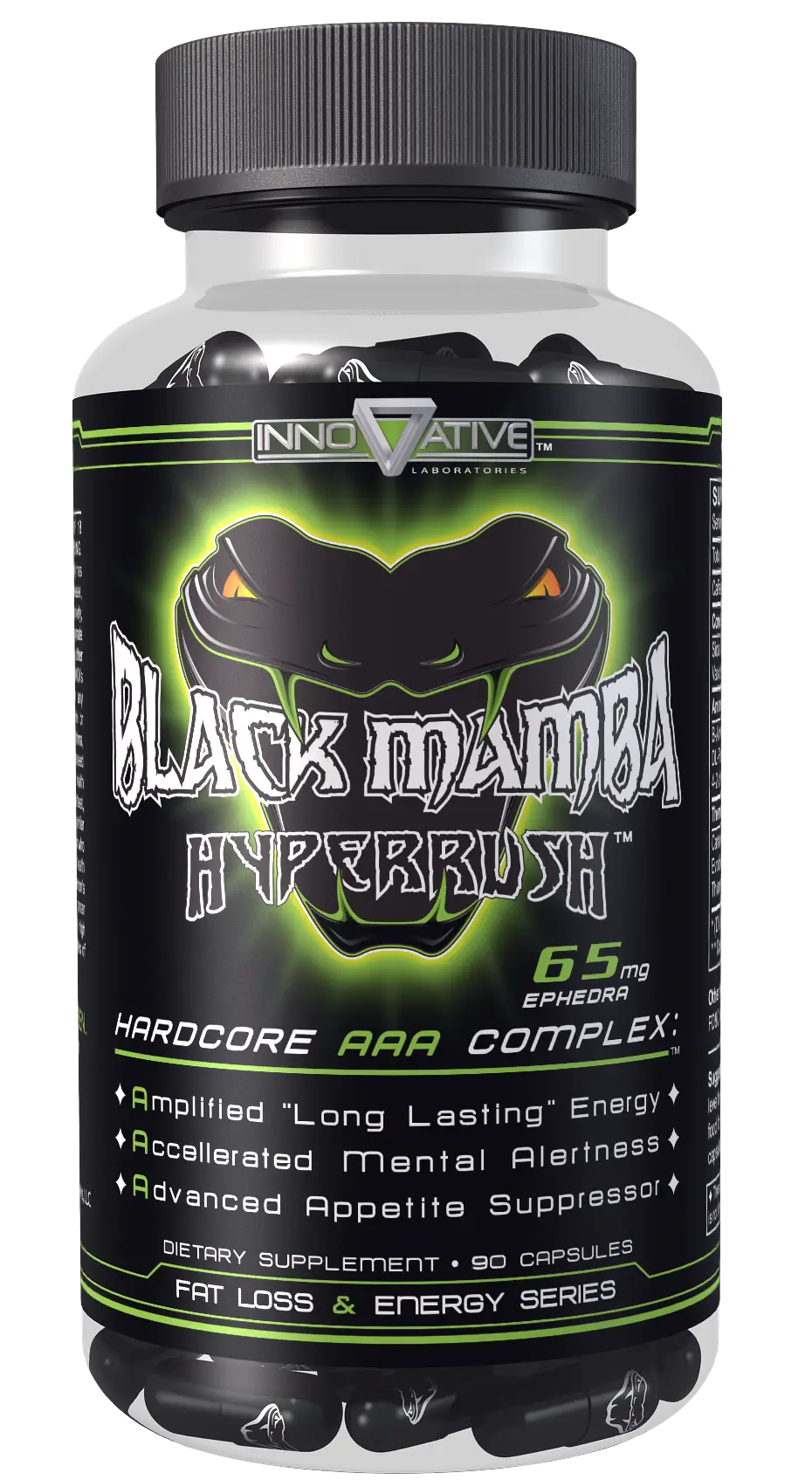 Black Mamba Hyperrush Supplement Bottle
