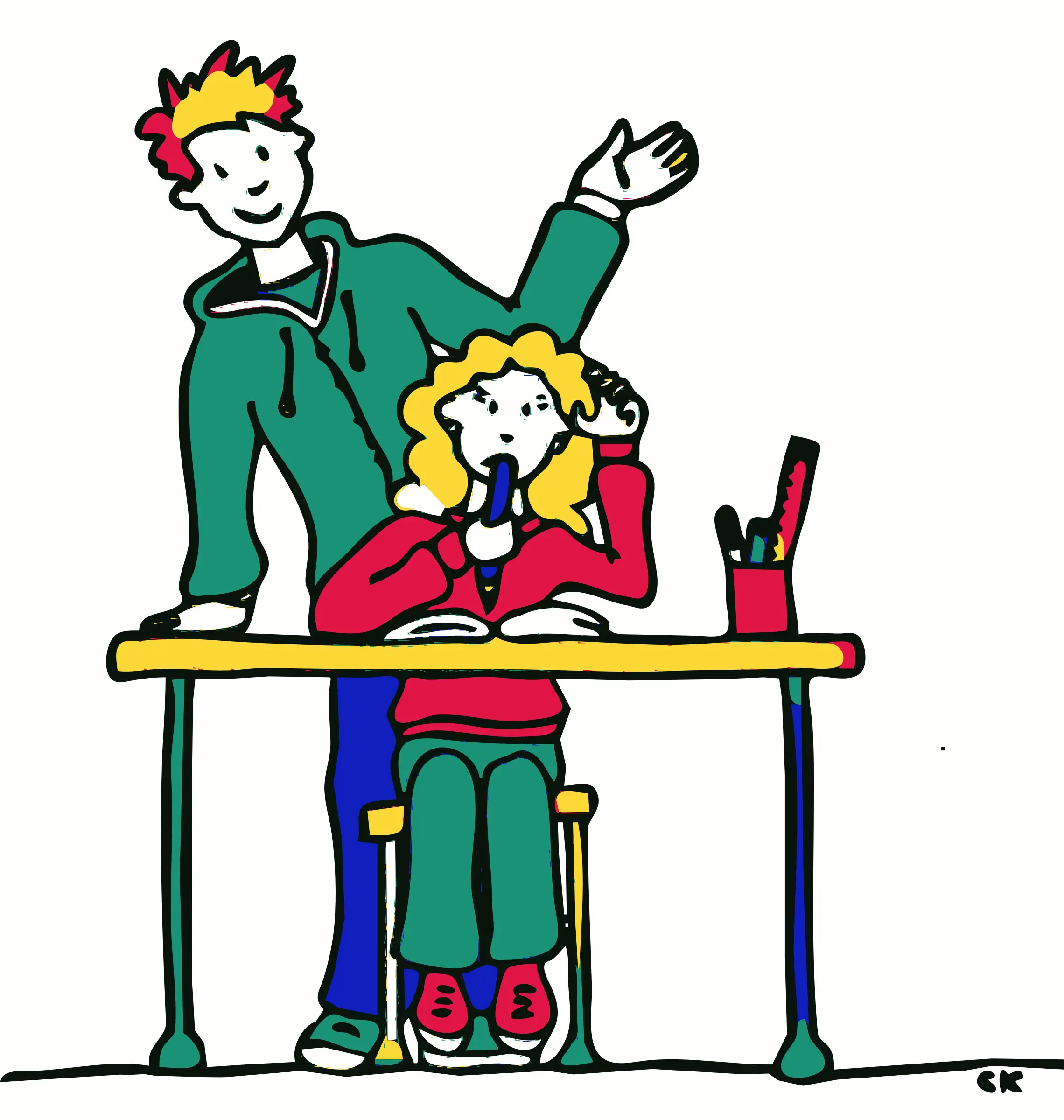 Classroom Scene Illustration