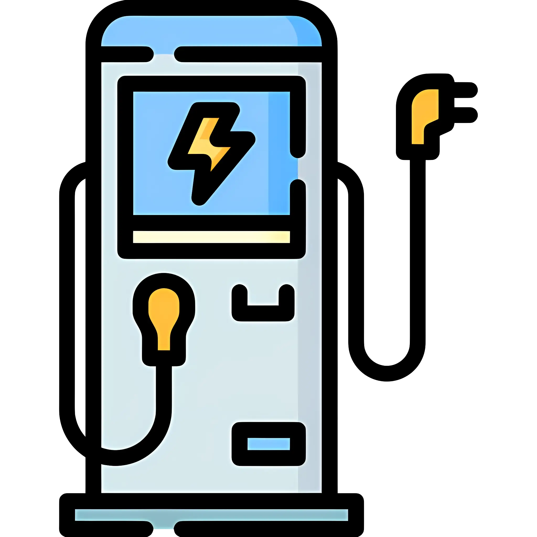 Illustration of Electric Vehicle Charging Station