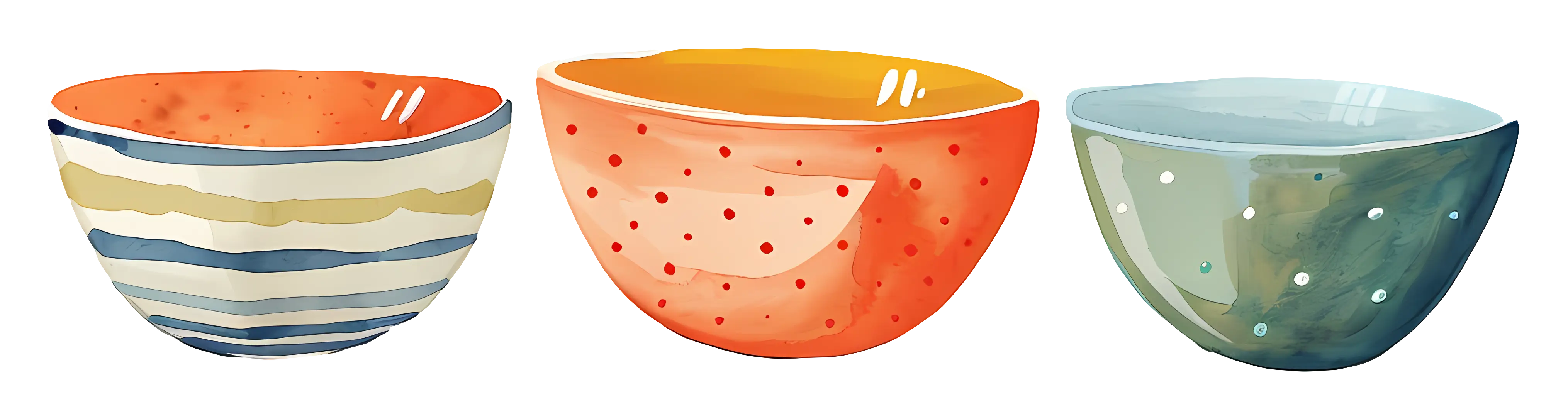 Set of Colorful Bowls