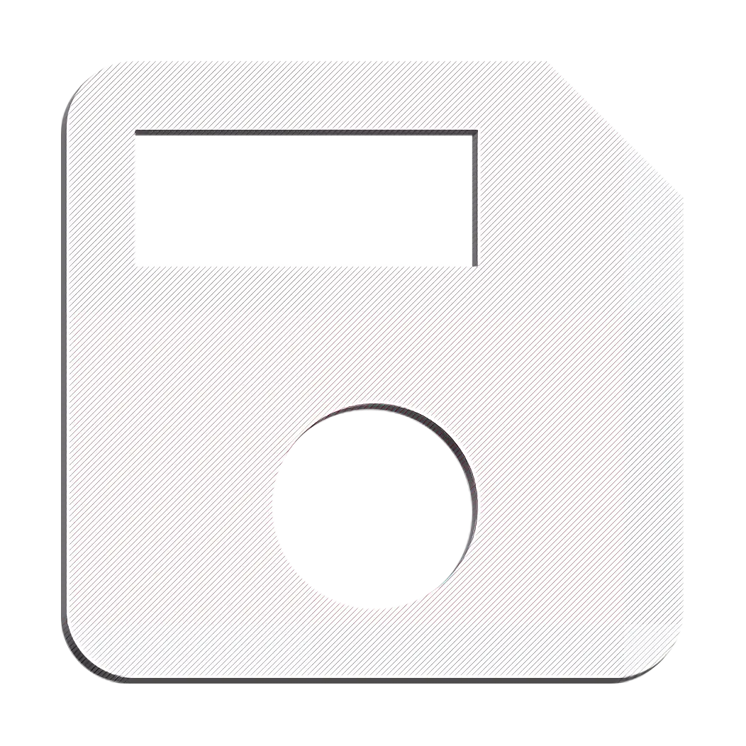 Retro White Floppy Disk