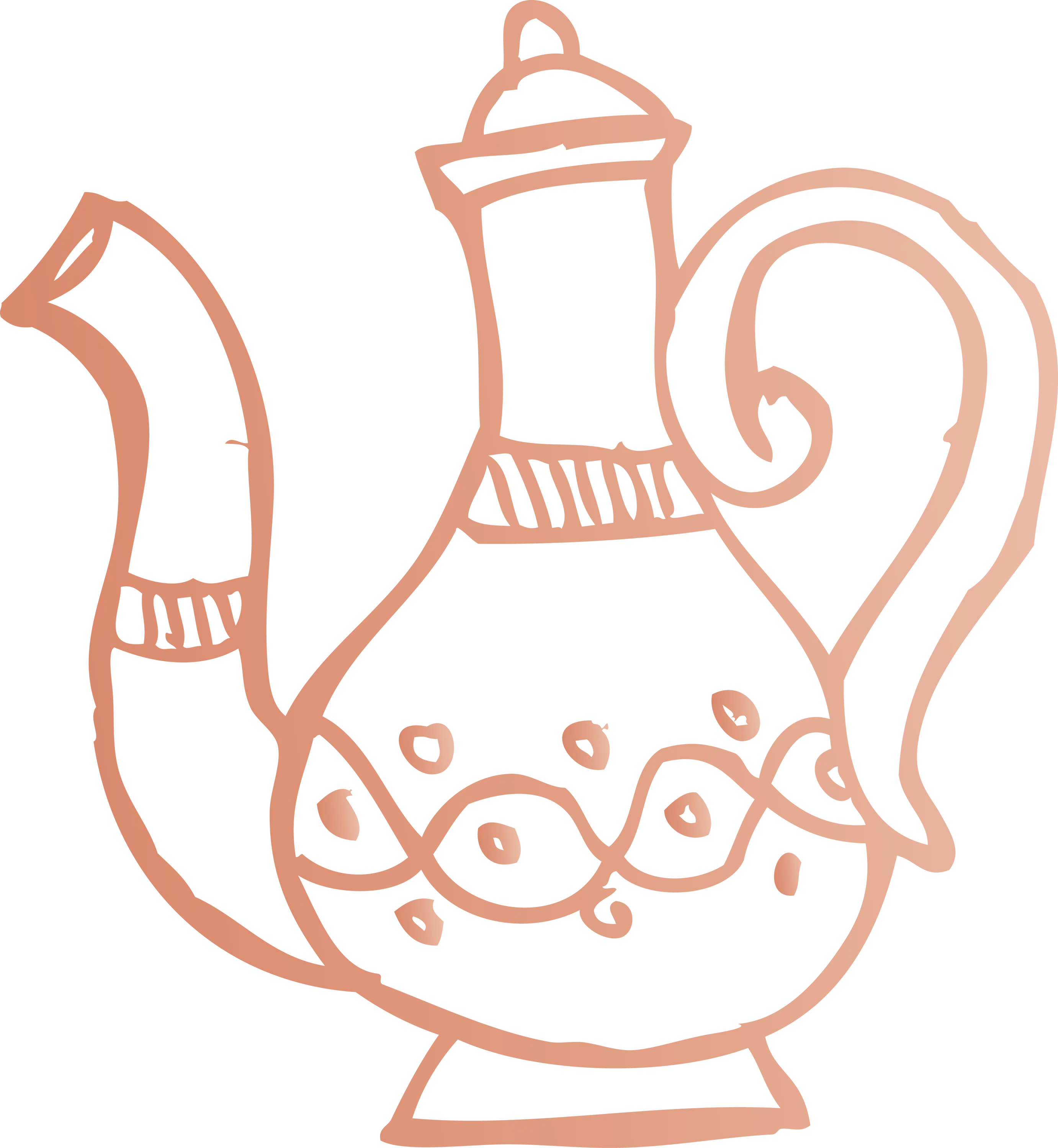 Vintage Teapot Drawing