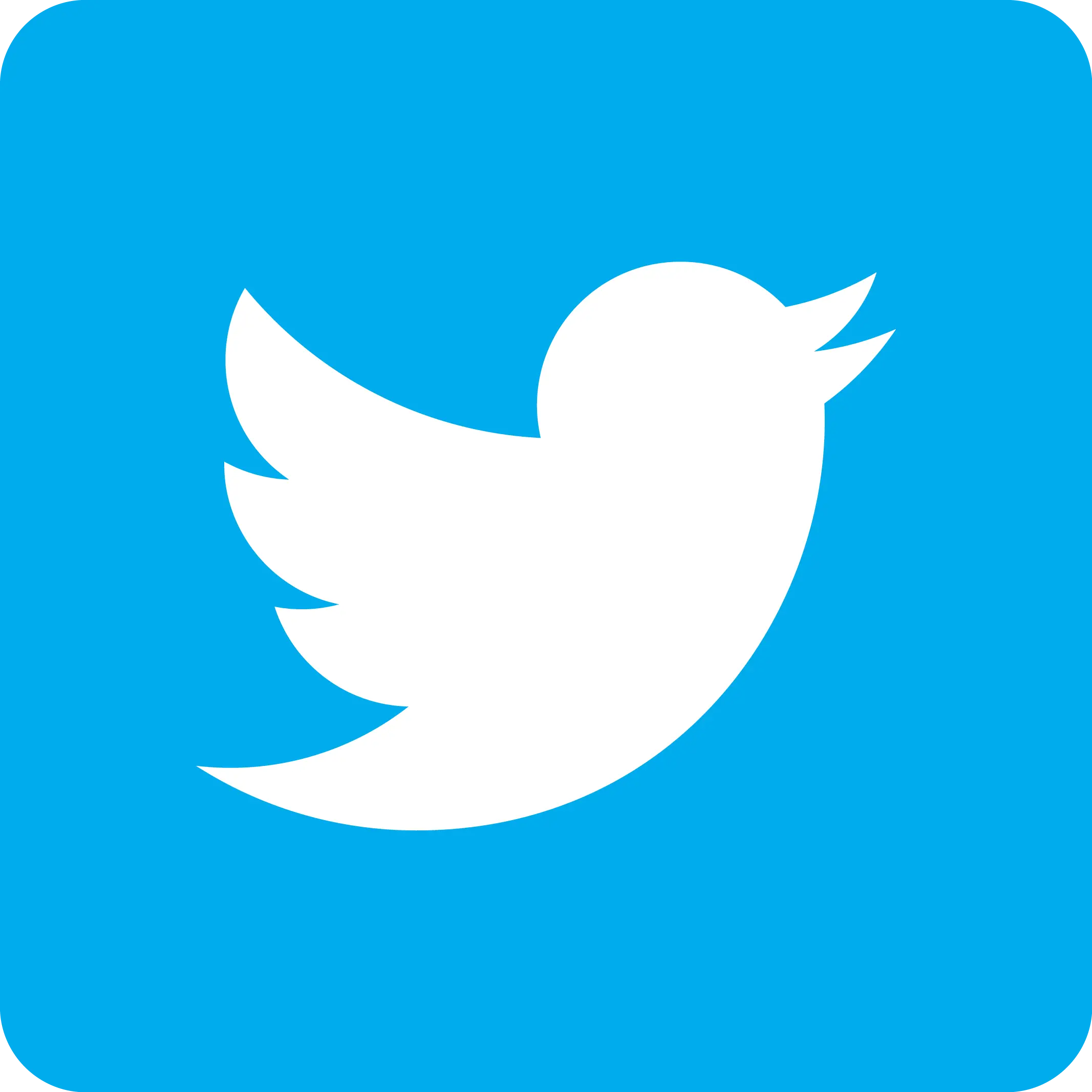 Twitter Logo with Blue Background