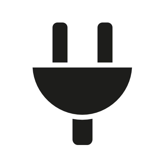 Black Power Plug Icon