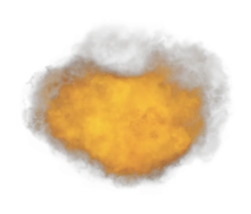 Orange Explosion Cloud Illustration