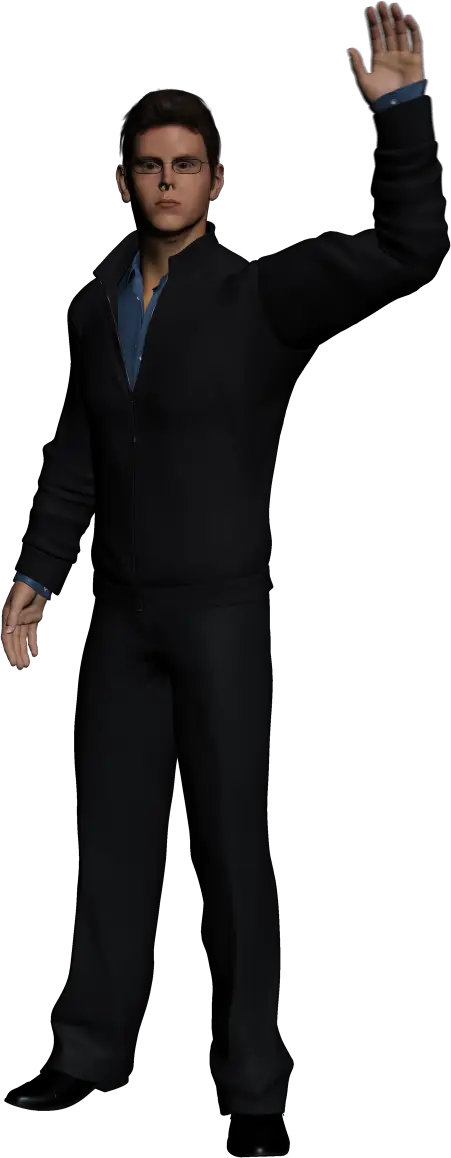 3D Man Waving