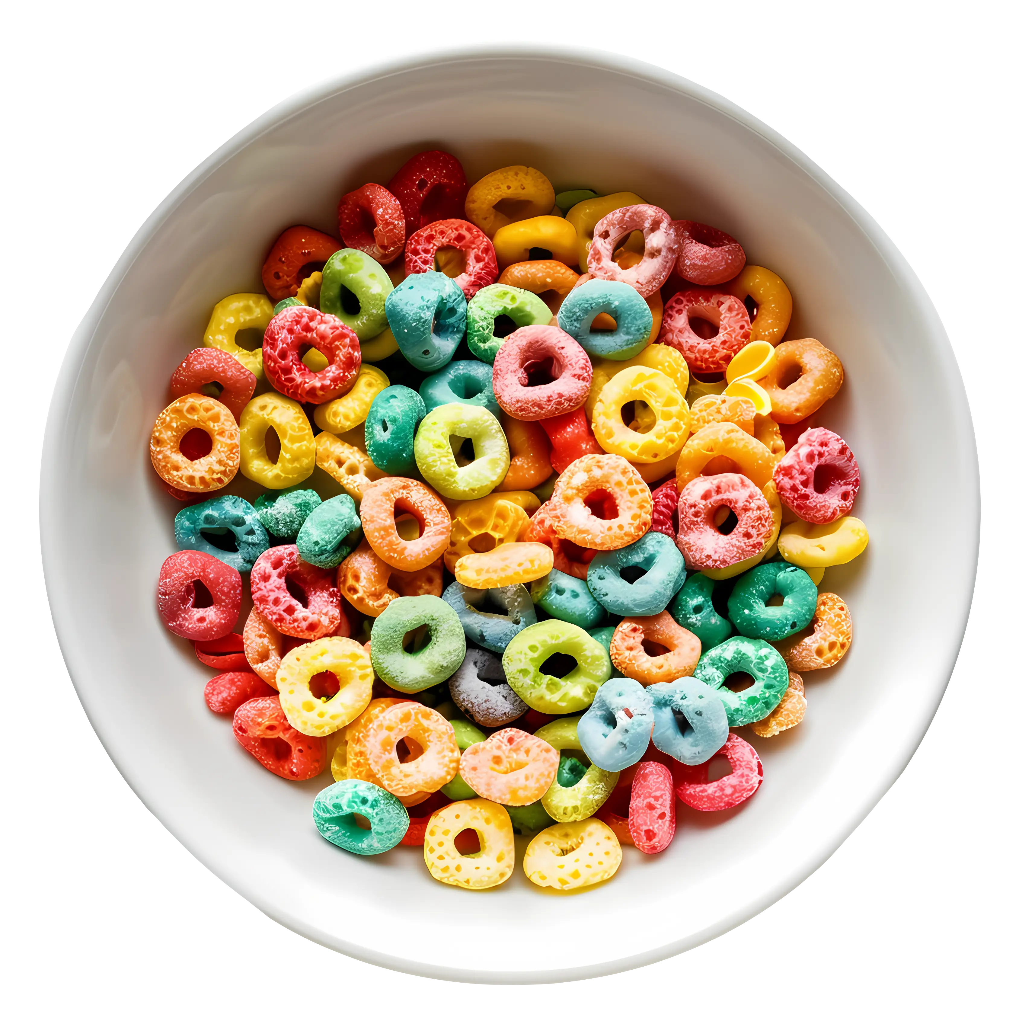 Bowl of Colorful Breakfast Cereal