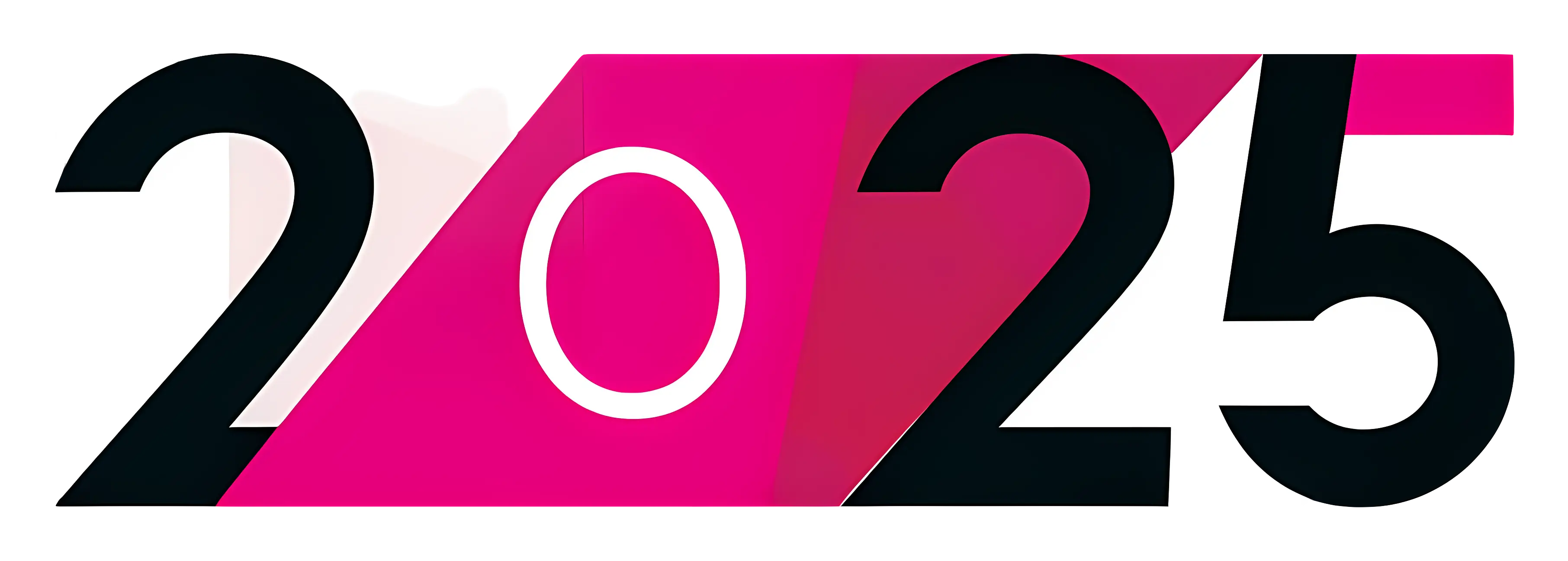 Bright Pink Year 2025 Graphic Design