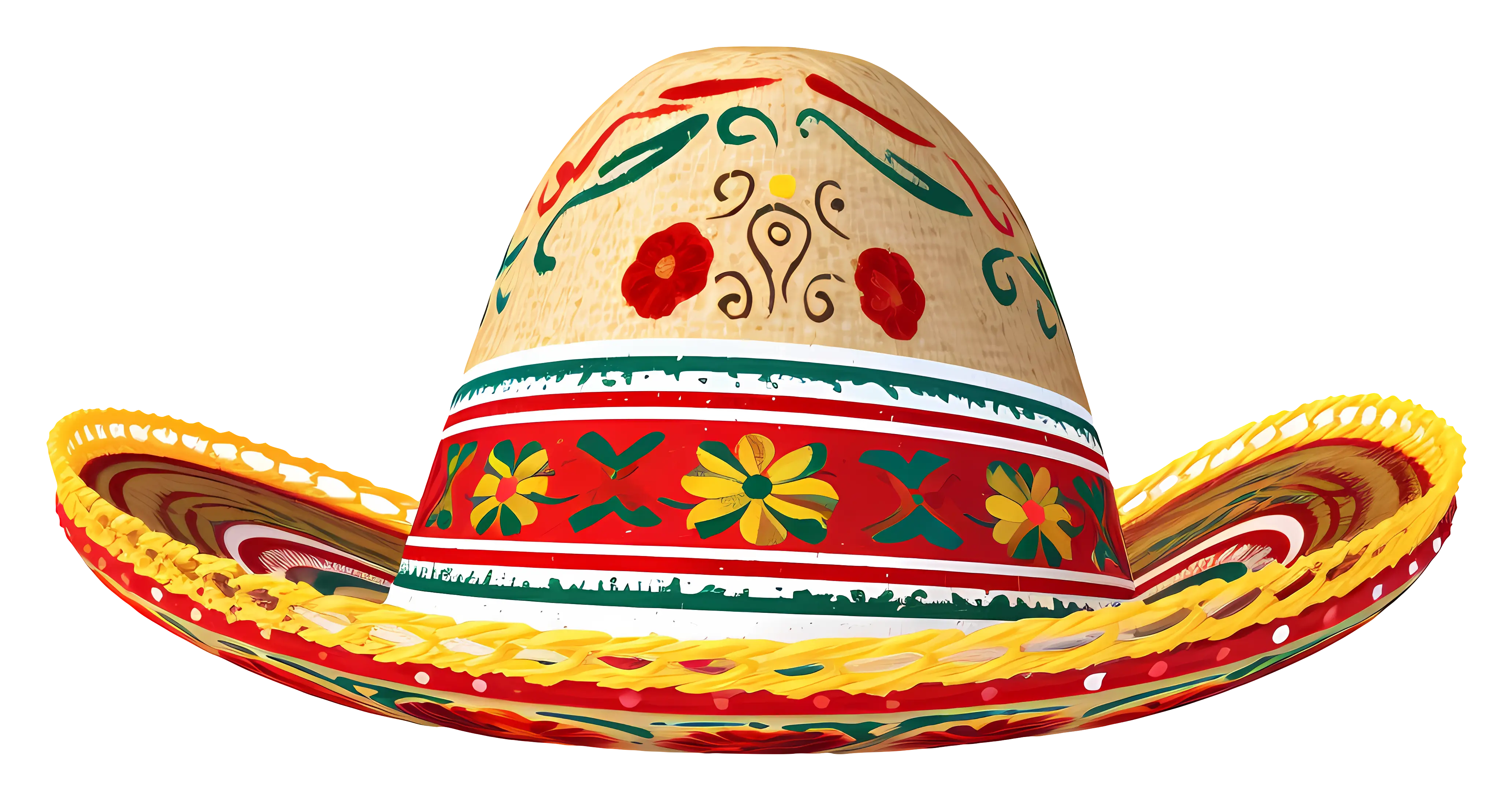 Traditional Colorful Mexican Sombrero Hat