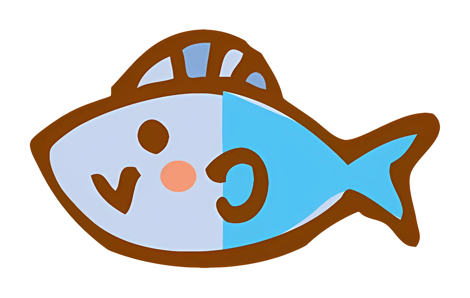 Cute Blue Cartoon Fish