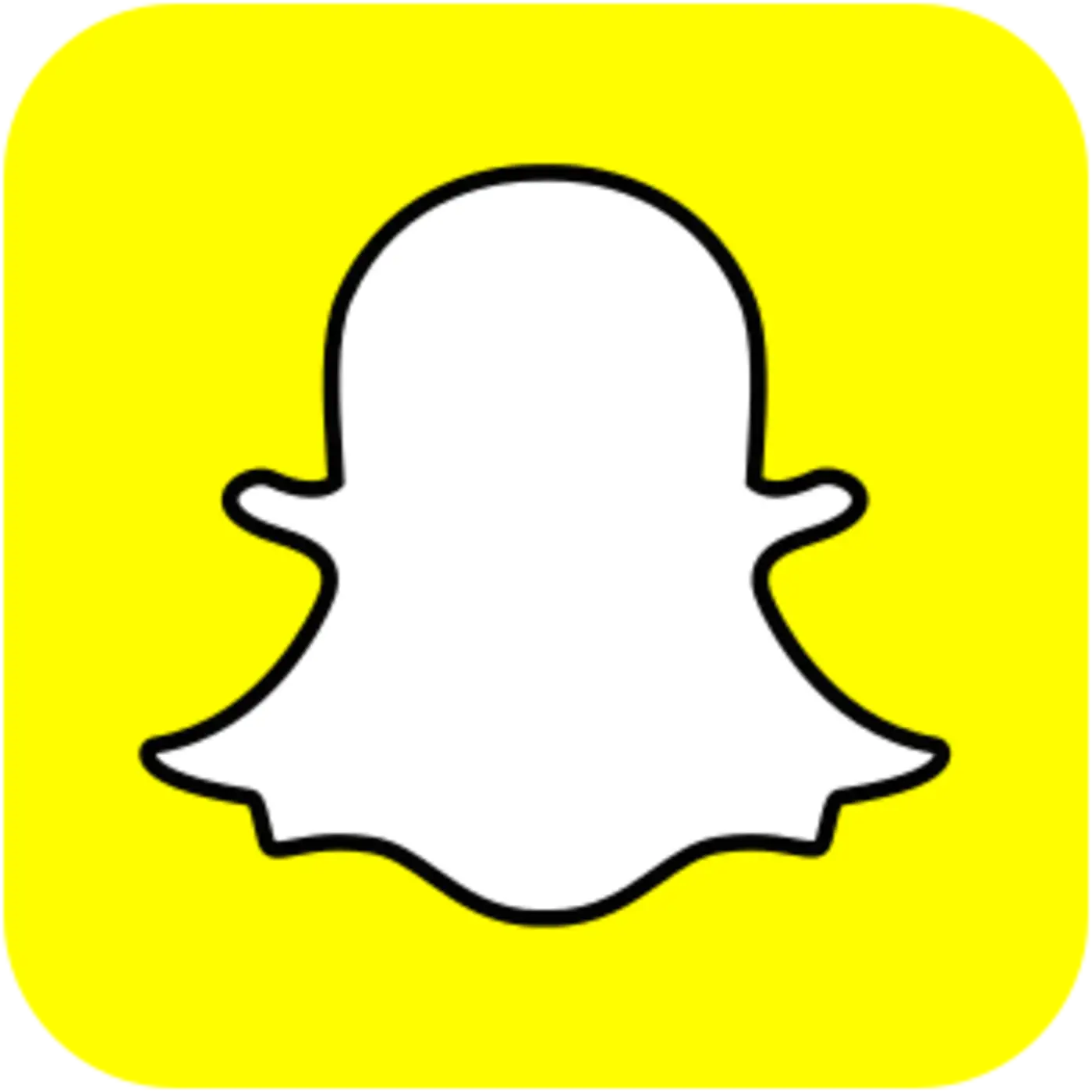 Snapchat Logo on Yellow Background