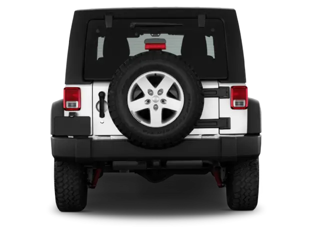 Rear View of SUV with Tire on Back