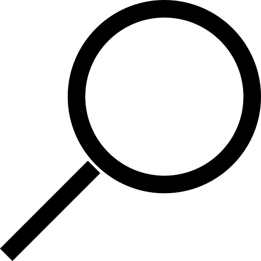 Simple Black Magnifying Glass Icon