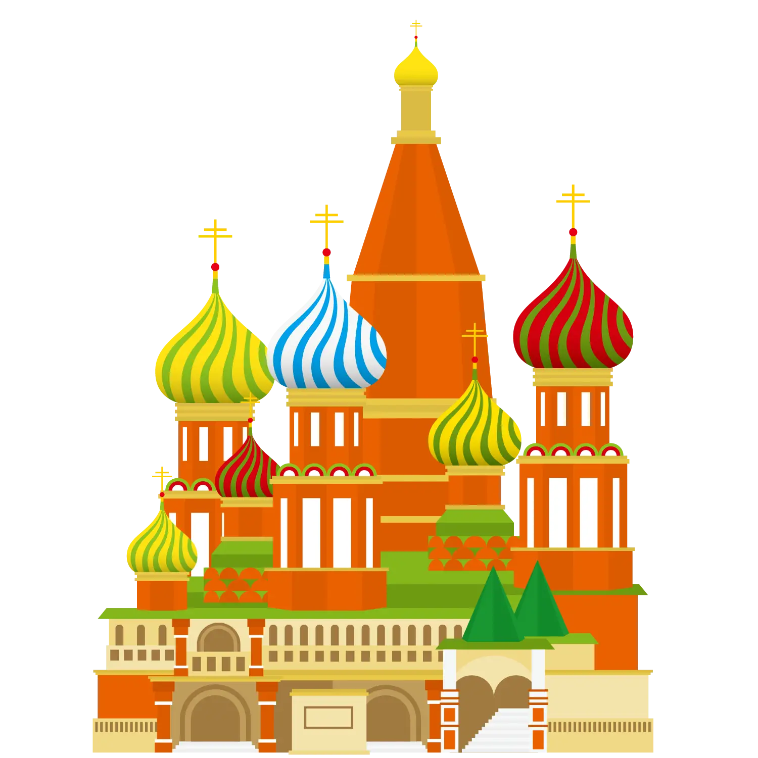 St. Basil&#039;s Cathedral Artistic Illustration
