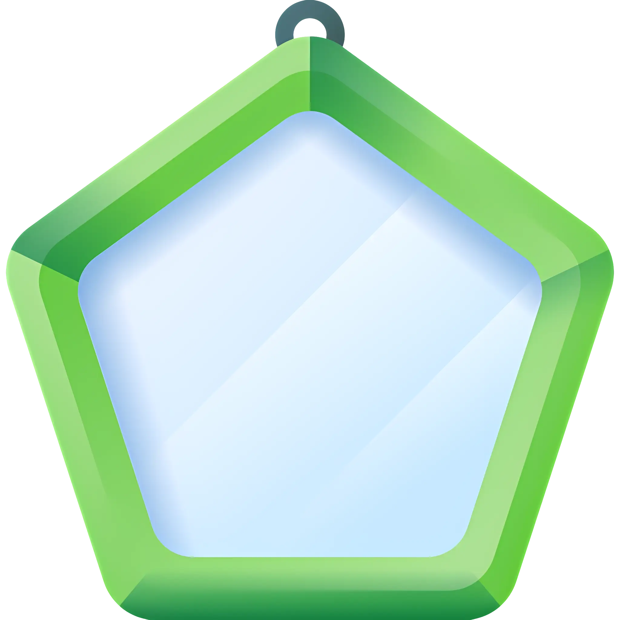 Green Pentagon Shape
