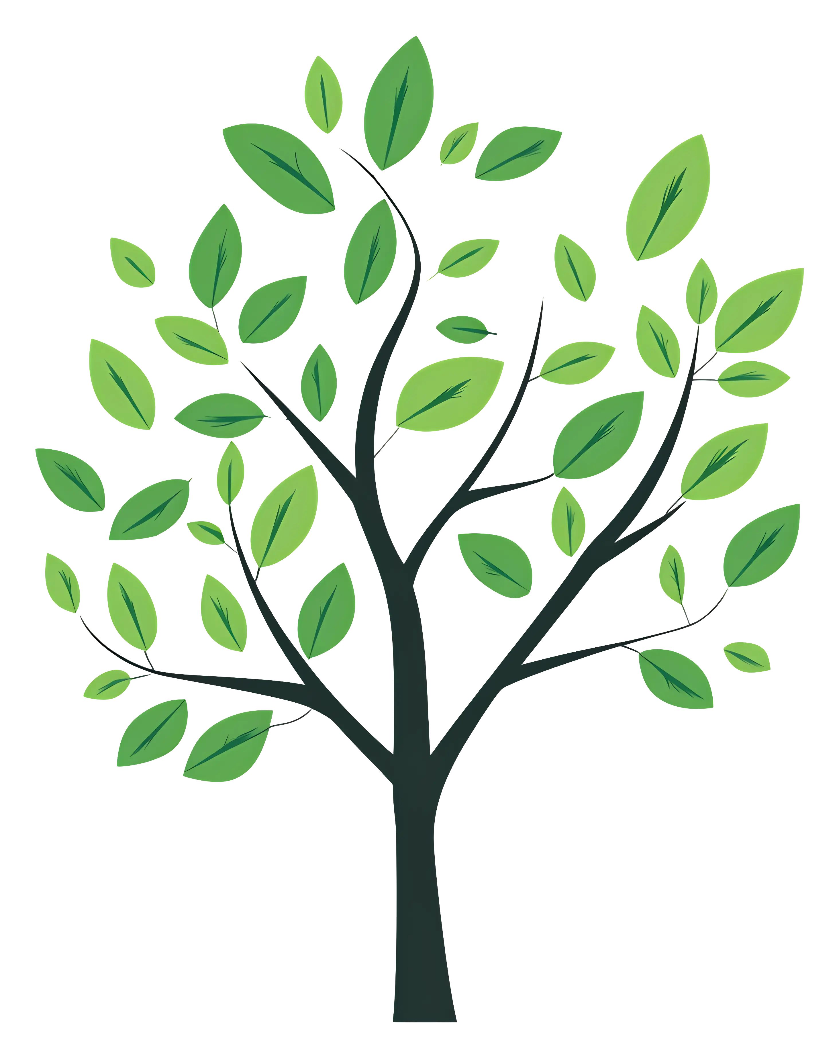 Illustration of a Green Leafy Tree