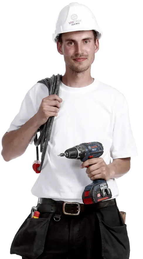 Construction Worker with Drill
