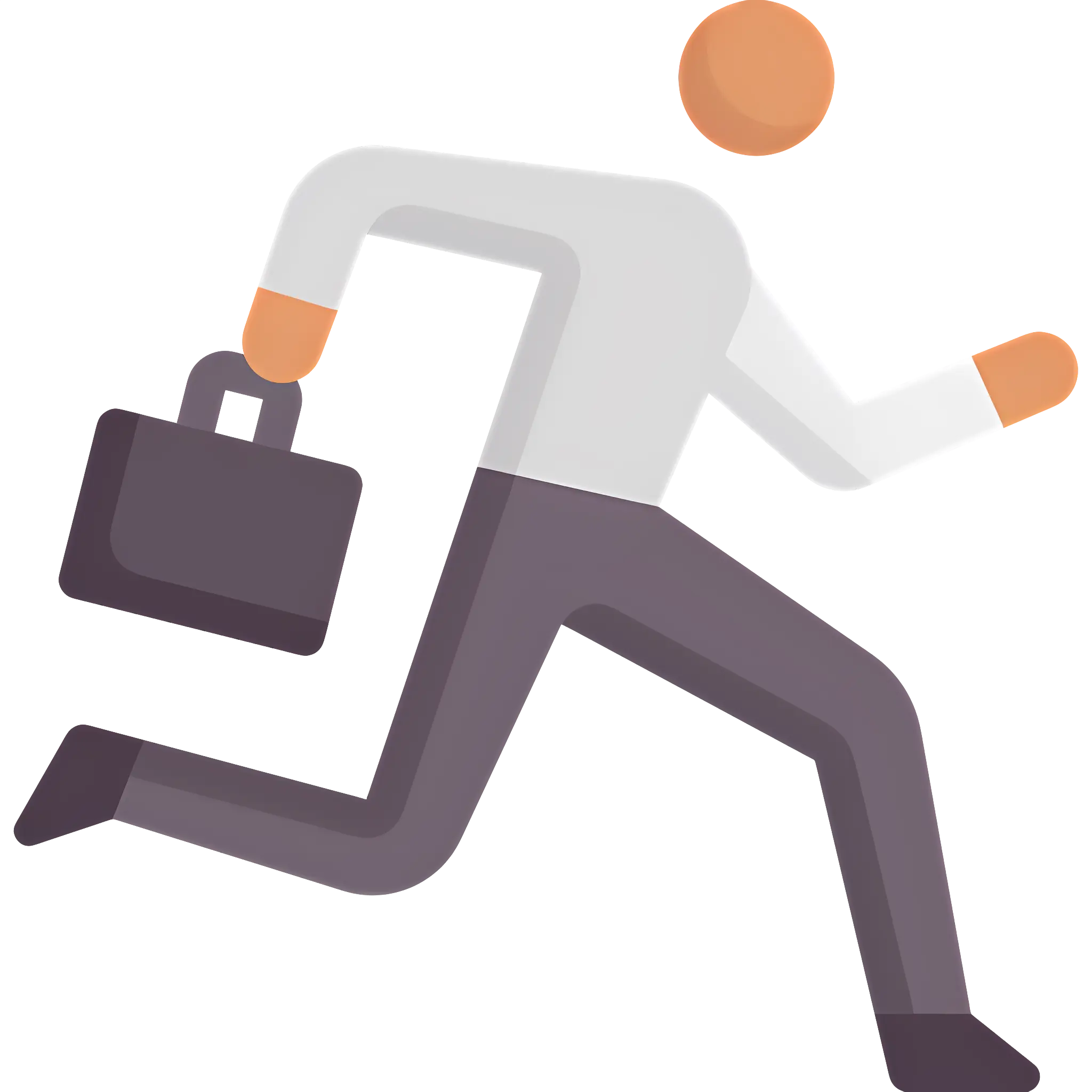 Businessman Running with Briefcase
