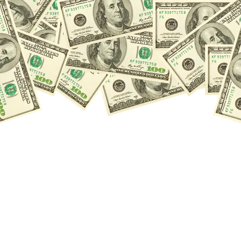 Scattered Dollar Bills