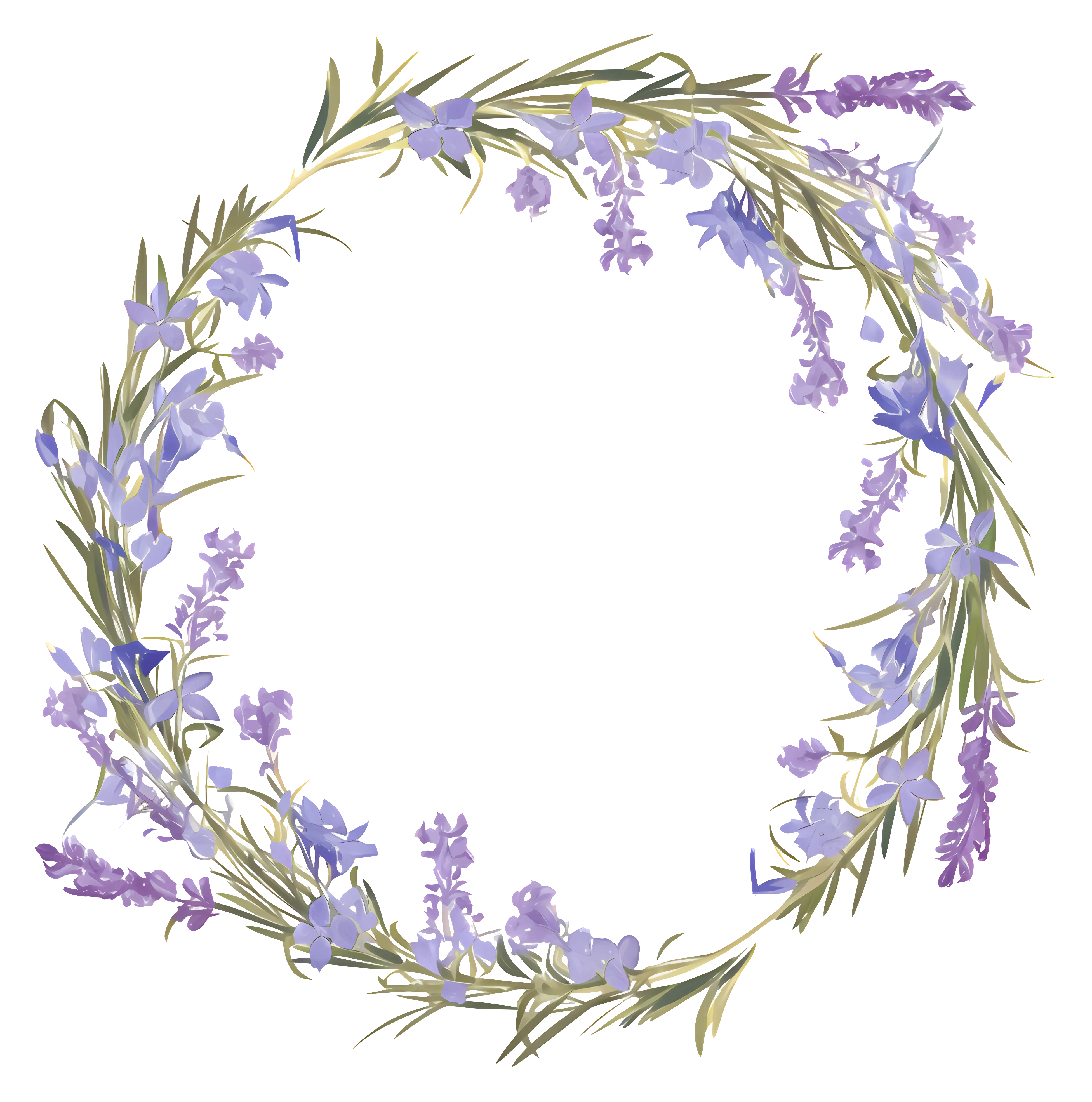 Delicate Purple Floral Wreath Decoration