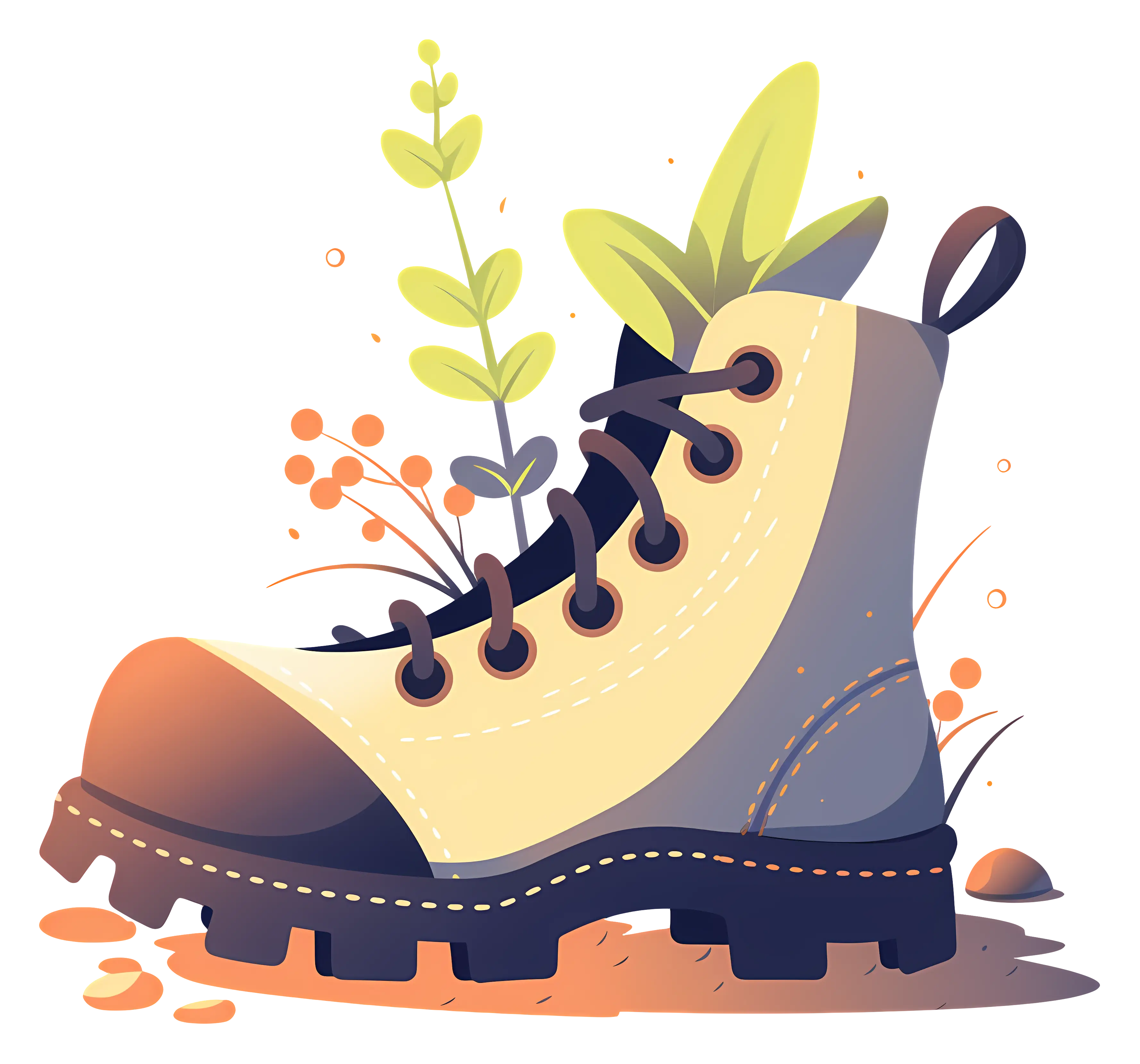 Decorative Boot with Plants