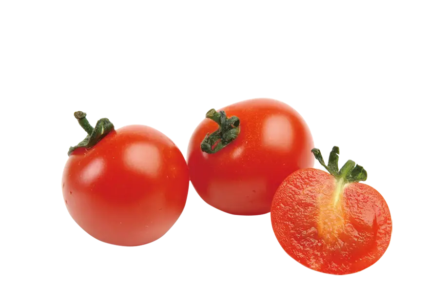 Fresh Cherry Tomatoes with Sliced Piece