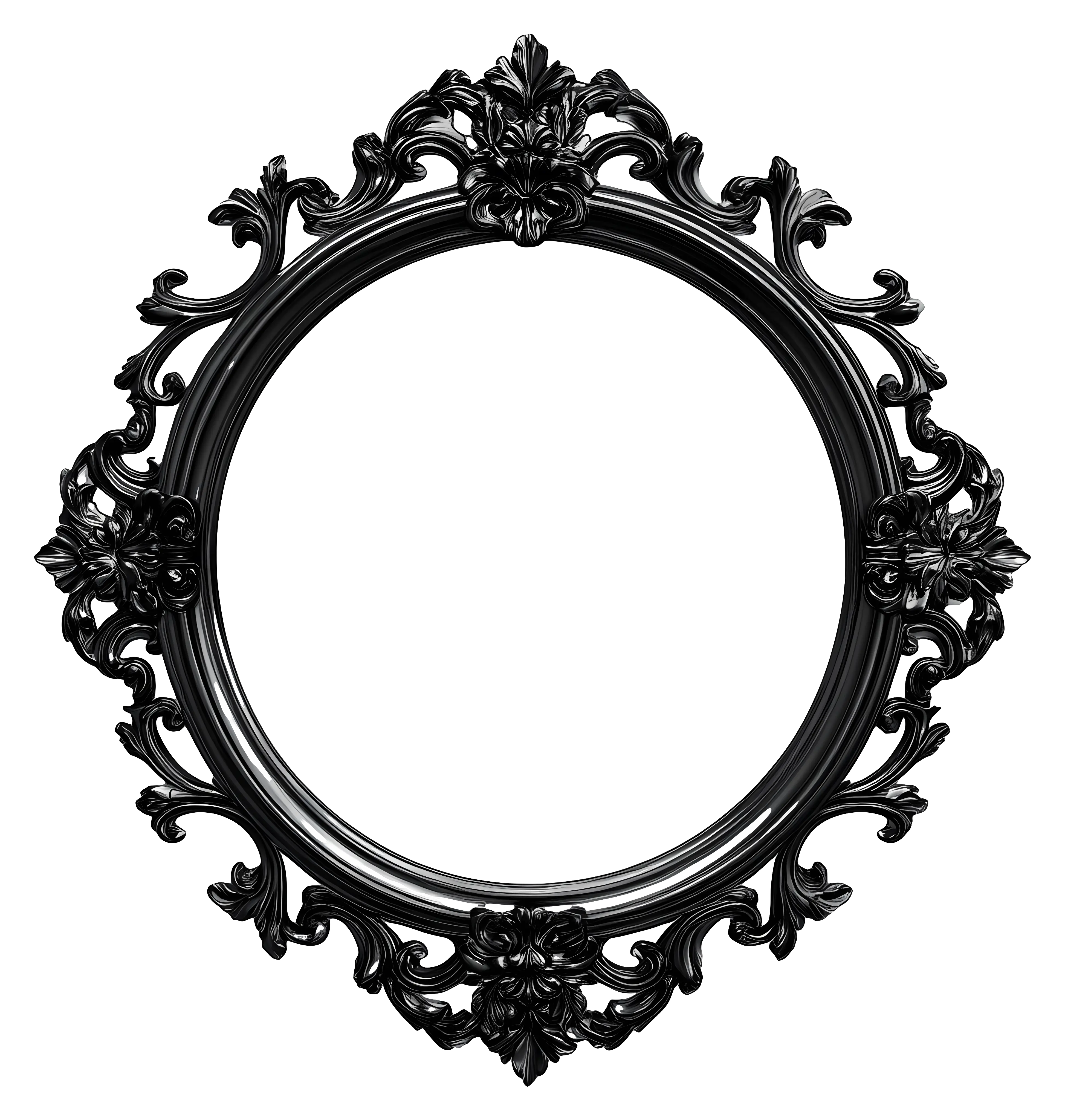 Vintage Ornate Black Frame with Elegant Design