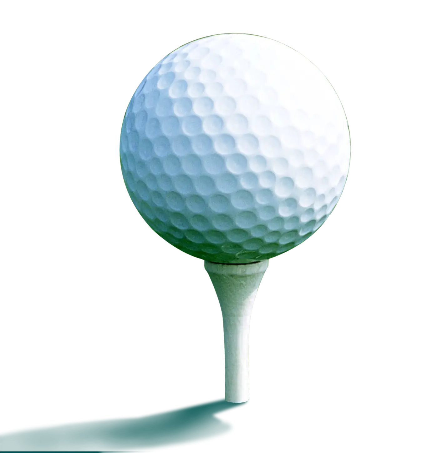 Golf Ball on White Tee Ready for Play