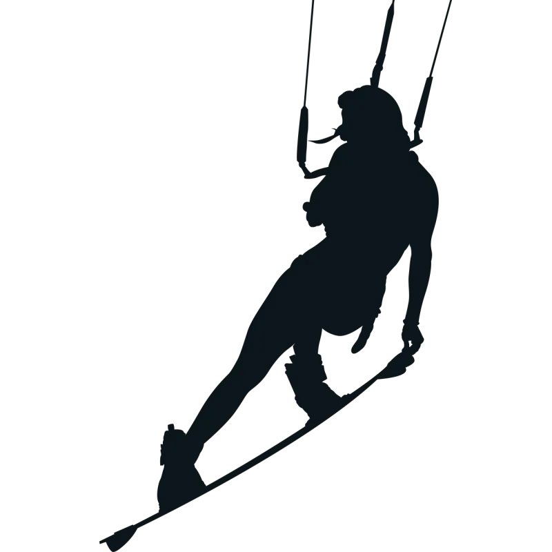 Kitesurfer Silhouette in Action
