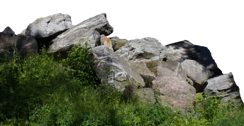 Rock Pile with Grass