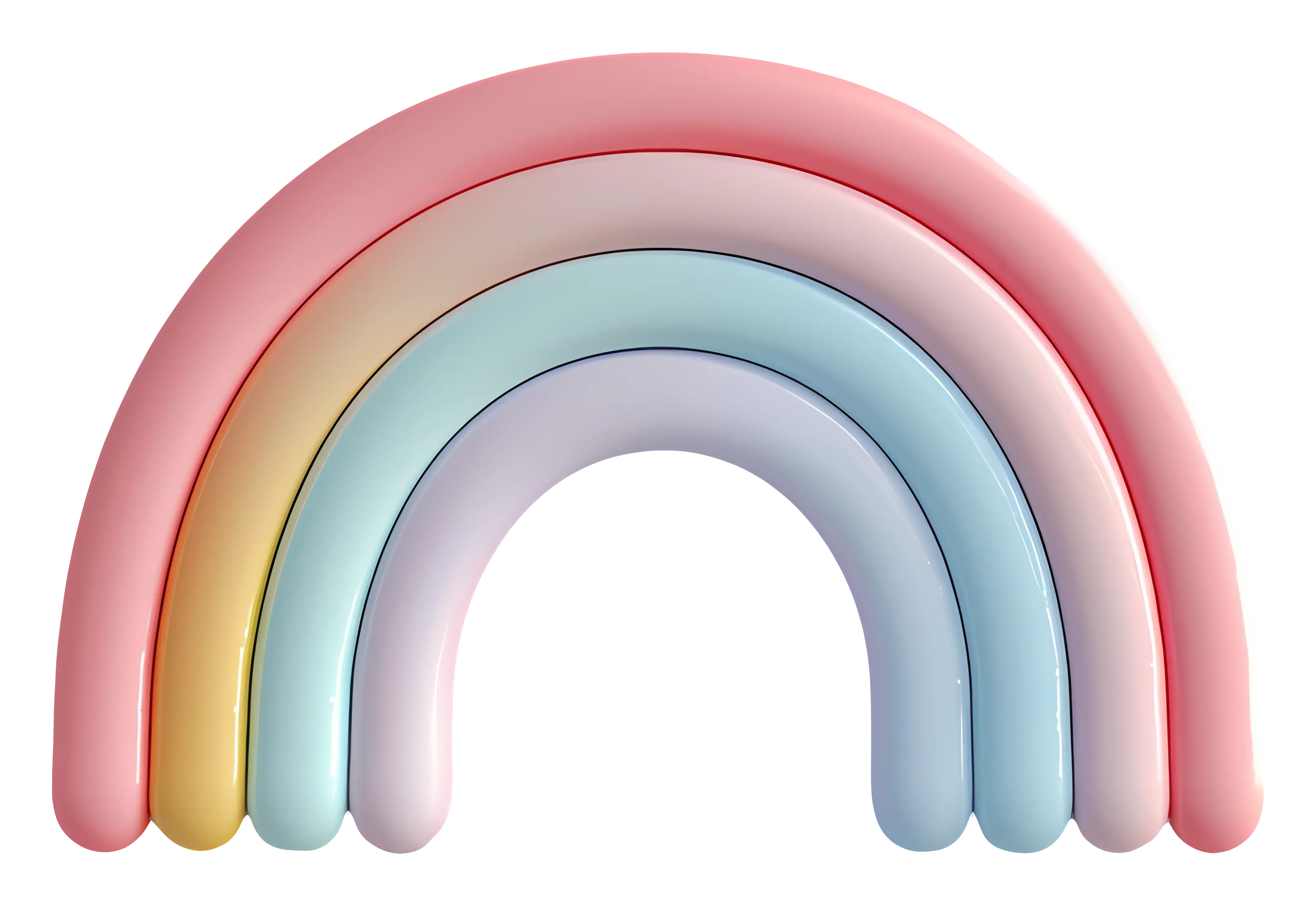 Pastel Colored Rainbow Illustration