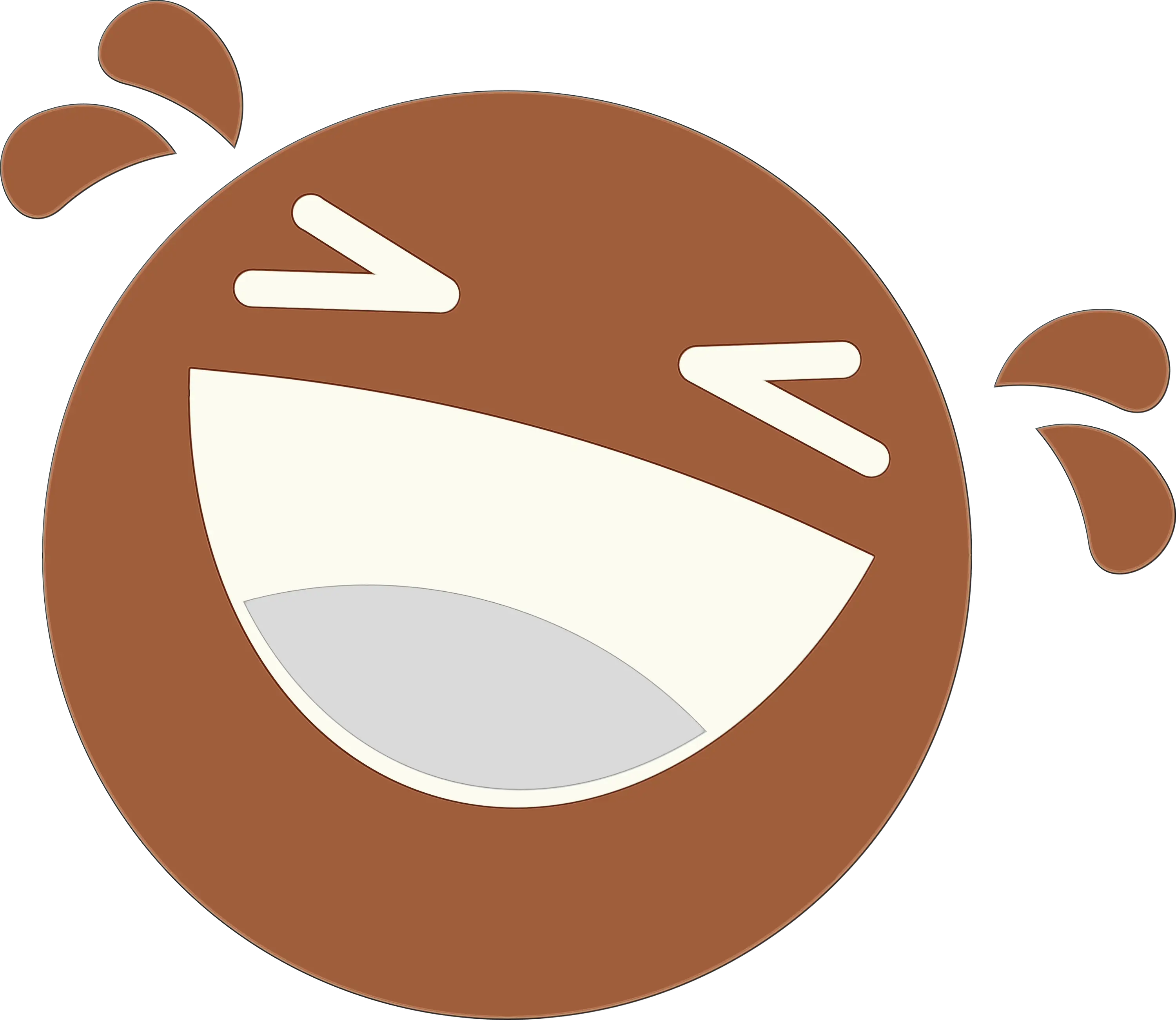 Laughing Brown Emoji with Tears of Joy