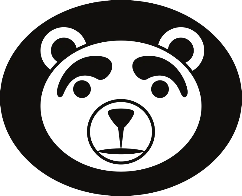 Minimalist Black Bear Logo Design