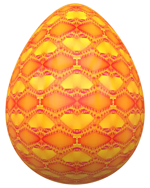 Yellow Decorative Egg with Pattern
