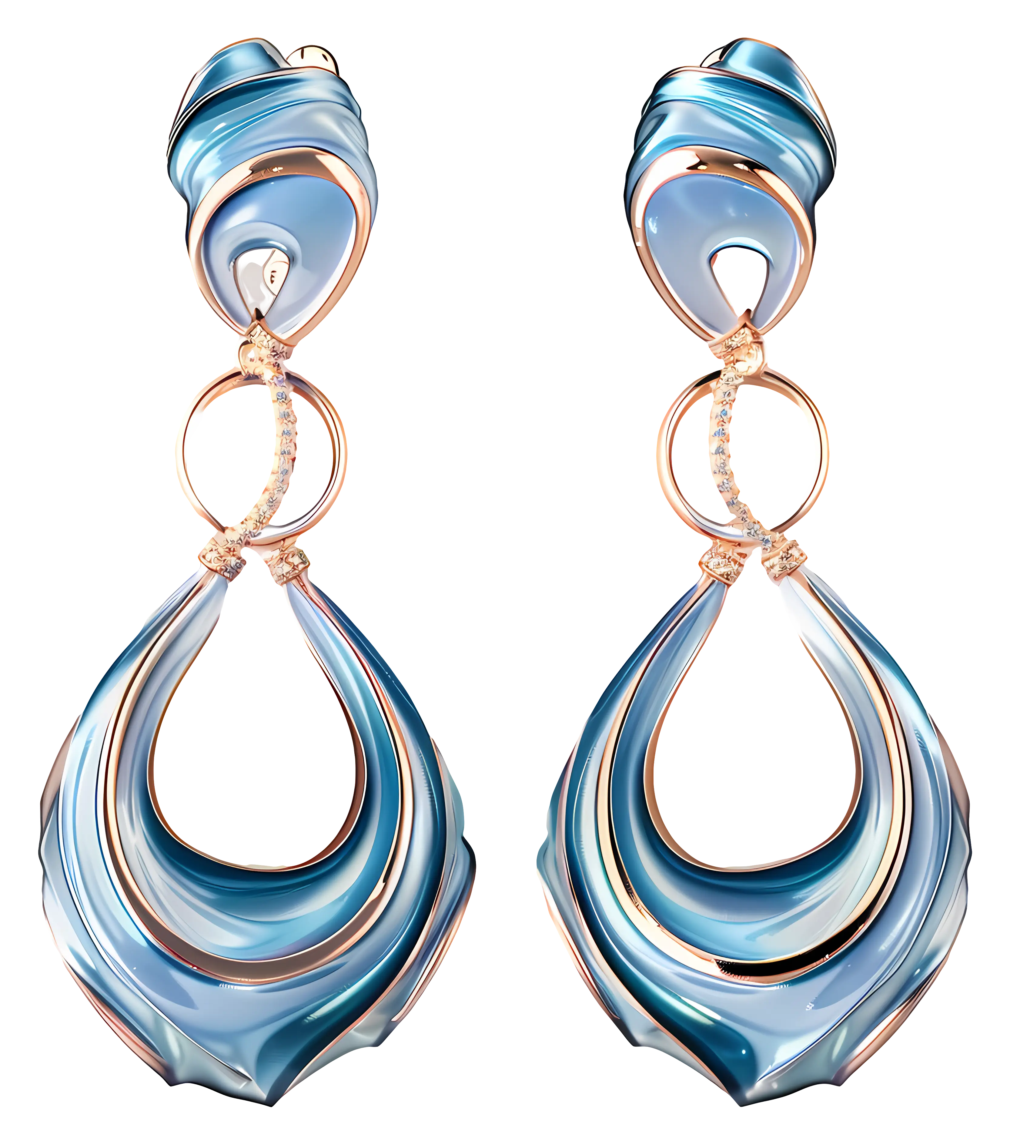 Elegant Blue Gemstone Earrings