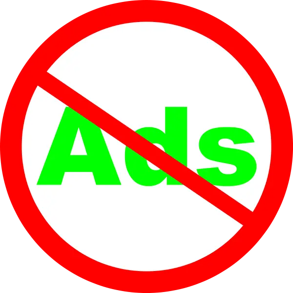 No Ads Circular Symbol Design