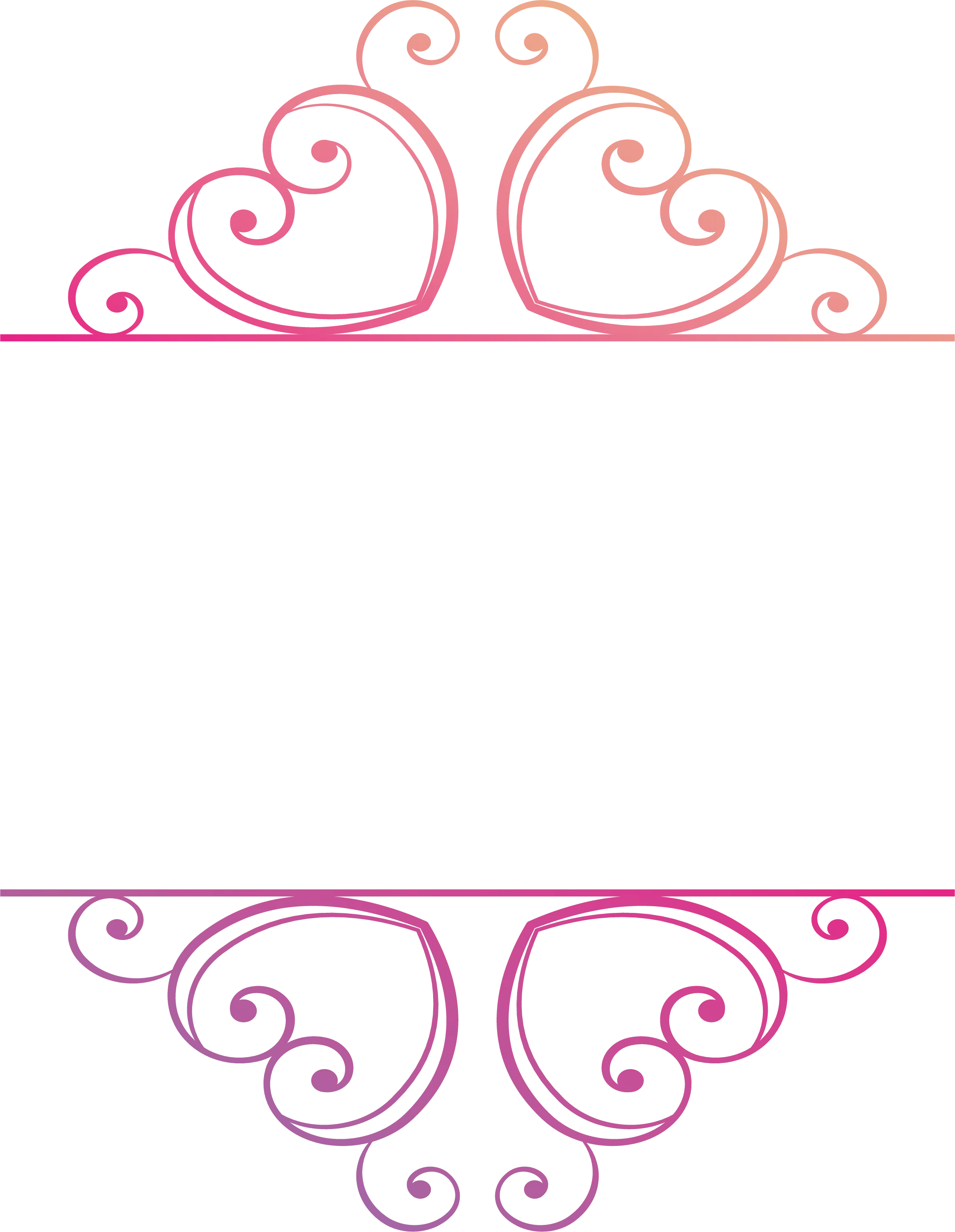 Decorative Pink Frame with Heart Designs